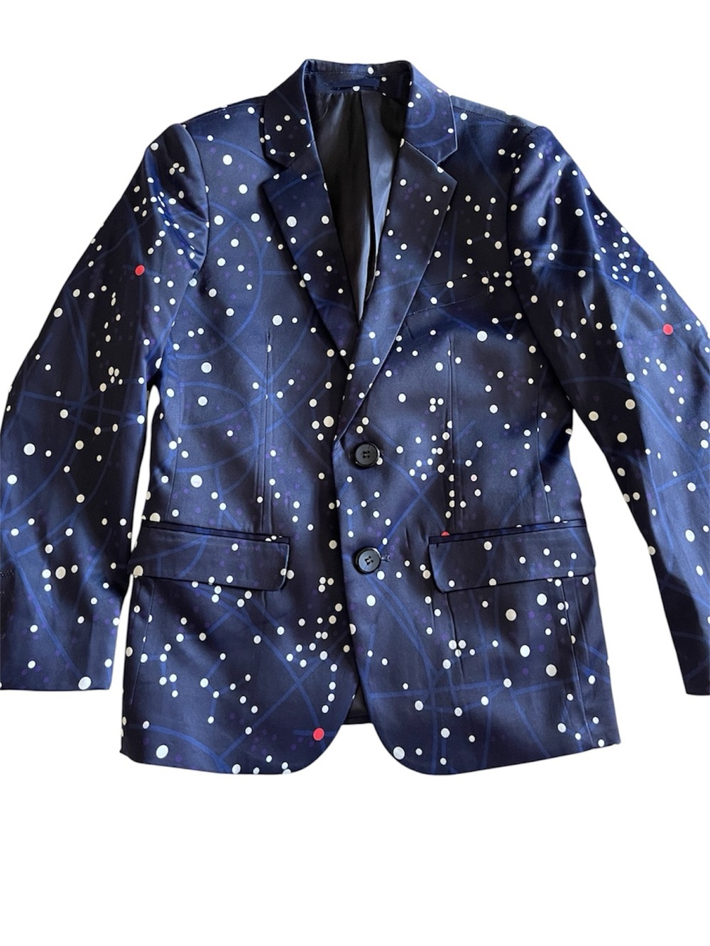 Boy’s Navy Constellation Print Blazer